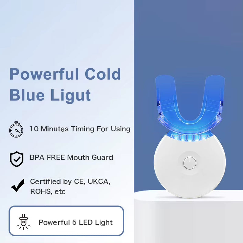 OEM Premium at Home 10 Min Timer Cold Blue Led Light Laser Teeth Whitening Kit Wholesale
