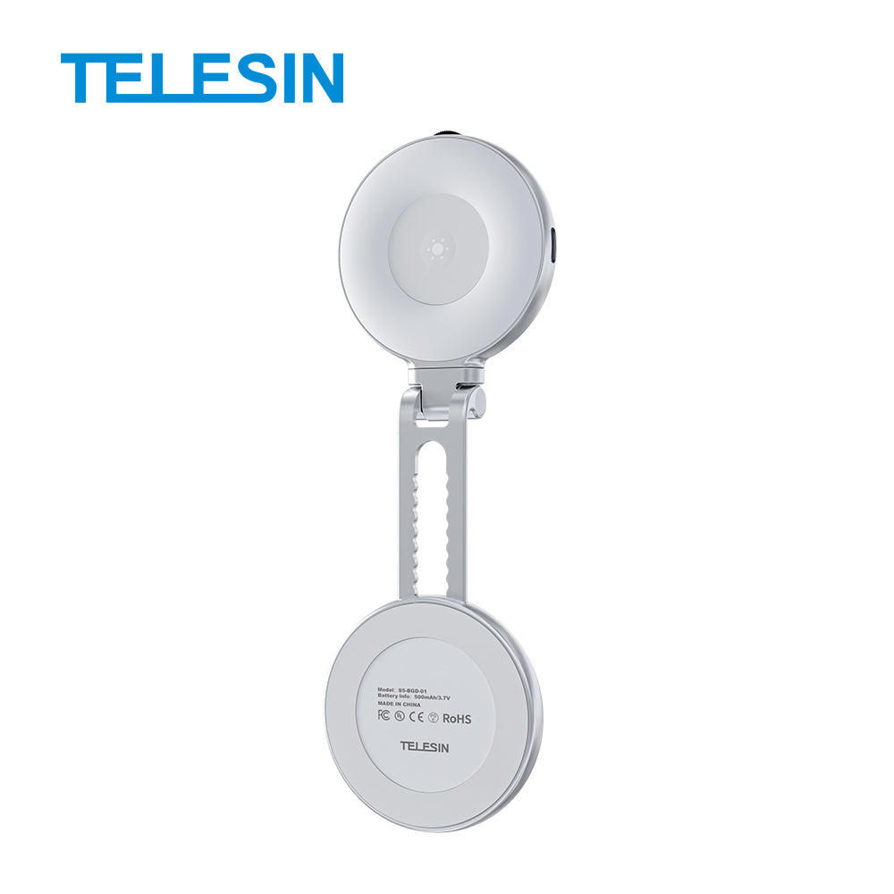TELESIN C03 Ring Light Magnétique à 360° avec miroir pour Selfie -Makeup