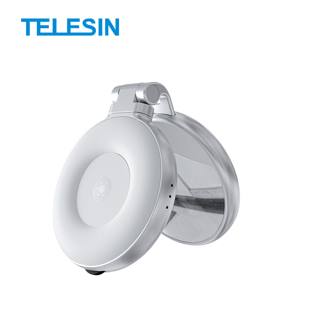 TELESIN C03 Ring Light Magnétique à 360° avec miroir pour Selfie -Makeup