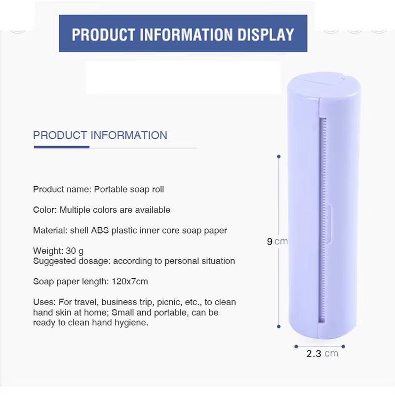 Disposable Outdoor Toiletry Hand Wash Soap Roll Sheets Dissolving Scented Paper Soap