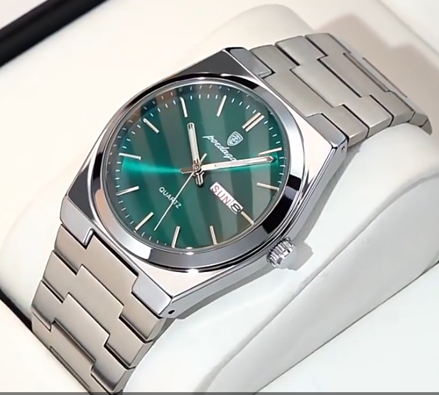 POEDAGAR 930 Montre-Bracelet En Acier Inoxydable Étanche Lumineuse