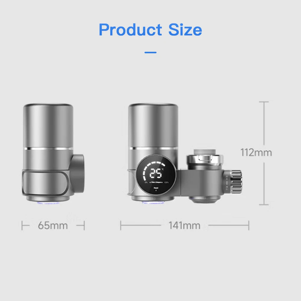 2025 New Kitchen Smart Tap UV Water Purifier Tap Faucets Filter for Home Drinking with anti Scale Chlorine Filter Cartridge