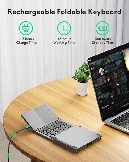 Clavier pliable Bluetooth rechargeable