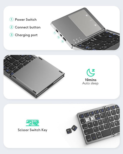 Clavier pliable Bluetooth rechargeable