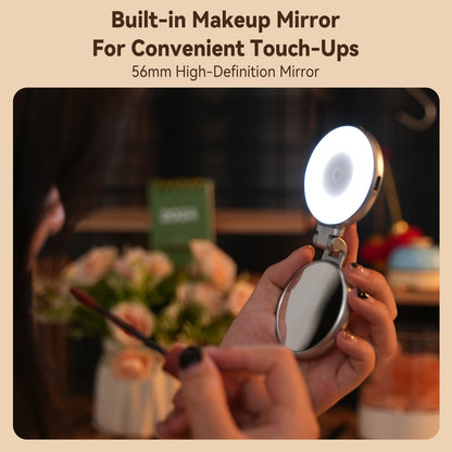 TELESIN C03 Ring Light Magnétique à 360° avec miroir pour Selfie -Makeup